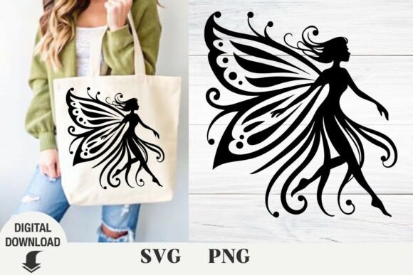 Fairy Svg, Silhouette Svg. Floral Fairy Review