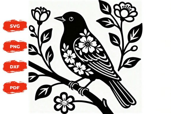 Floral Bird SVG Cut File Black and White: A Designer's Real-World Review
