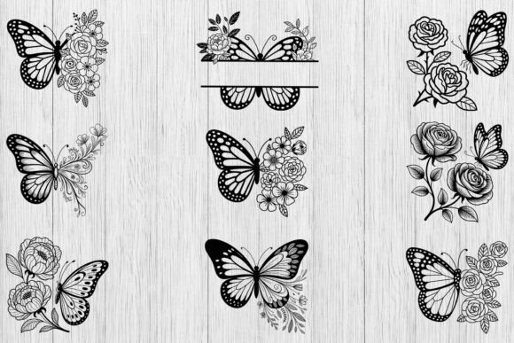Floral Butterfly SVG Bundle, Butterfly: Real Design Review