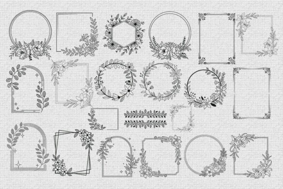 Floral Frame SVG Bundle Flower Border Review