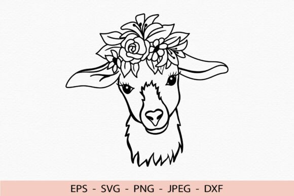 Floral Goat SVG Flowers Animal Cricut Review