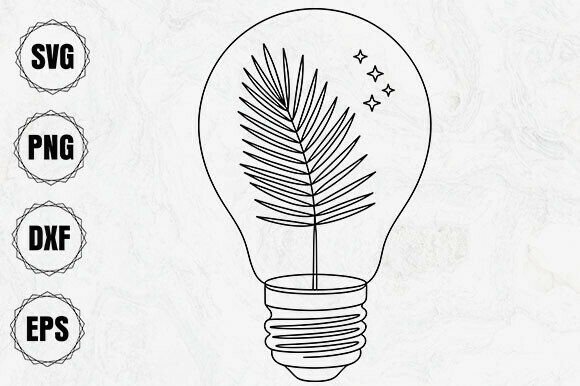 Floral Lightbulb SVG Flower Lamp Svg Review