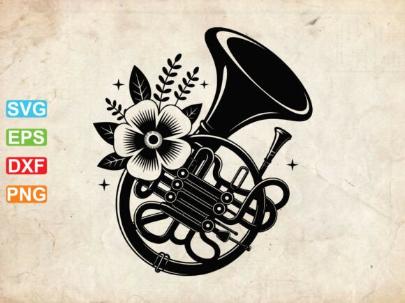 Floral Tuba Svg,Music Lover Svg,Marching