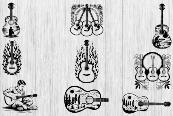 GUITAR SVG Bundle, Floral Guitar Svg Review