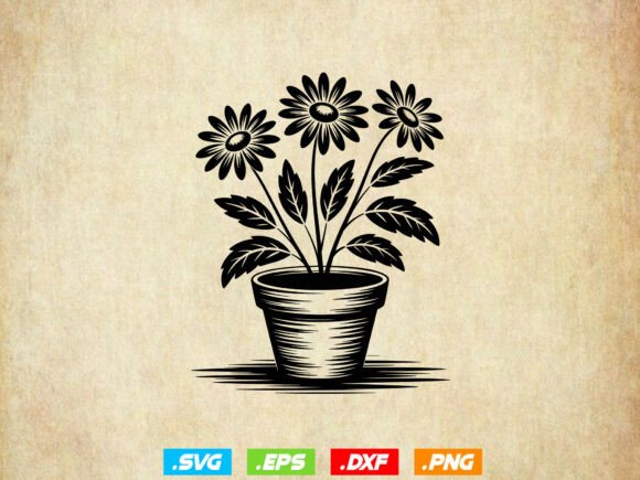 Potted Flower SVG Review for Real Embroidery Work